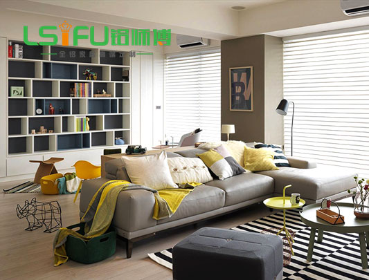 鋁師傅全鋁屏風(fēng)書(shū)柜儲(chǔ)物置物柜裝修效果圖