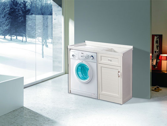 鋁師傅全鋁洗衣機(jī)浴室柜裝修效果圖