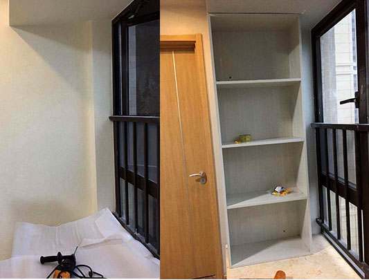 鋁師傅全鋁家居陽(yáng)臺(tái)儲(chǔ)物置物柜圖片